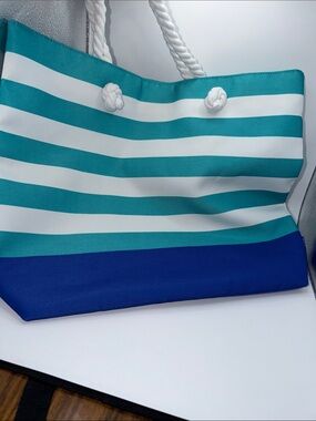 Vtg Clinique Beach Tote